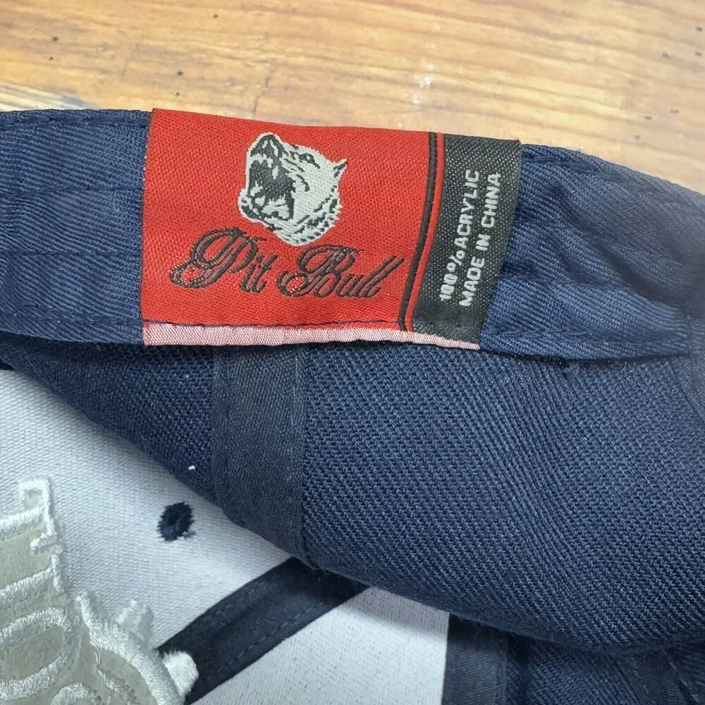 Pit‎ Bull Brand Navy- Detroit The Motor City Snapback hat cap Emdroidered